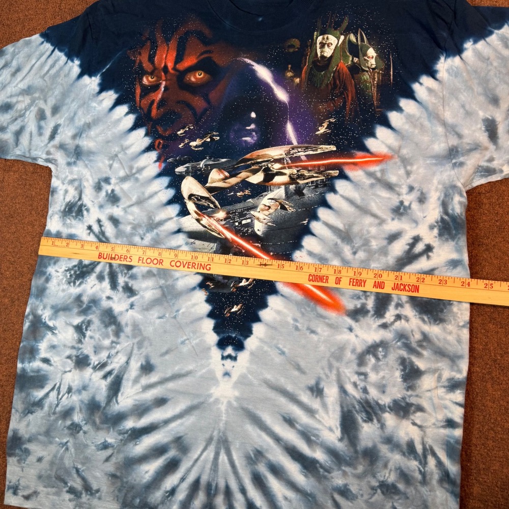 Liquid Blue Star Wars Darth Maul Tie Dye Shirt Mens XL Episode I Phantom Menace - Picture 5 of 9